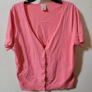 Old Navy Short Sleeve Knit Cardigan Coral XXL